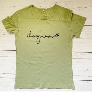 Dog mama 🐾 olive green short sleeve t-shirt